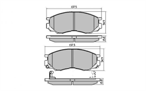 FRONT DISC BRAKE PADS - MITSUBISHI L300 L400 CERAMIC