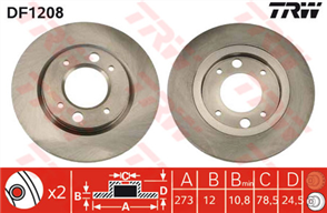 Disc Brake Rotor 273mm x 10.8 Min