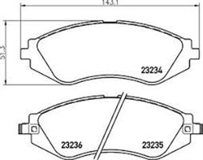 FRONT DISC BRAKE PADS - HOLDEN EPICA CERAMIC 07-