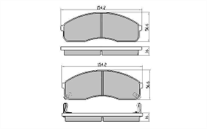 FRONT DISC BRAKE PADS - KIA CARNIVAL PREGIO 00-06