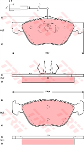 Brake Pad Set Inc. Wear Sensor (DB2037)