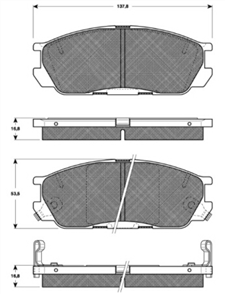 Front Brake Pad Set (DB1221)