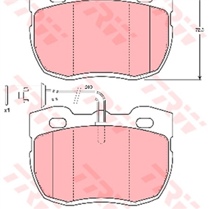 Brake Pad Set Inc. Wear Sensor (DB1176)