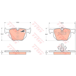 Rear Brake Pad Set (DB1864)