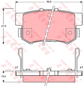 Brake Pad Set (DB1142/DB1265)