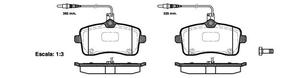 FRONT DISC BRAKE PADS - CITROEN PEUGEOT RENAULT 407 04-