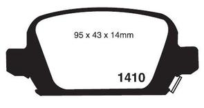 DB1472 E REAR DISC BRAKE PADS - HOLDEN BARINA 01-05