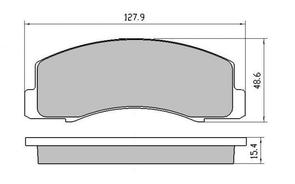 DB1110 E FRONT DISC BRAKE PADS - TOYOTA CAMRY AUST ASS 87-93