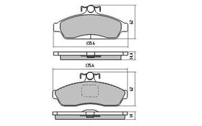 DB1105 E FRONT DISC BRAKE PADS - NISSAN SKYLINE R31 86-90