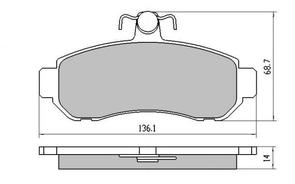 DB1203 E FRONT DISC BRAKE PADS - MITSUBISHI MAGNA 86-03