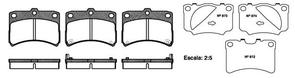 DB1413 E FRONT DISC BRAKE PADS - DAIHATSU MIRA  99-