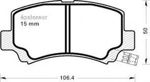 FRONT DISC BRAKE PADS - SUZUKI WAGON R 98-00