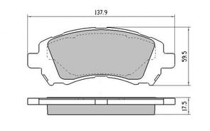 FRONT DISC BRAKE PADS - SUBARU LEGACY BE5 , BE9 98-0 DB1342 E