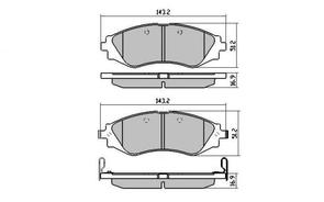 DB1347 E FRONT DISC BRAKE PADS - DAEWOO NUBIRA 97-