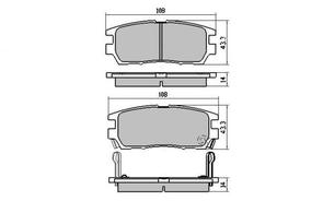 REAR DISC BRAKE PADS - MITSUBISHI PAJERO 91-00 DB1231 E