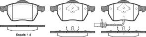 FRONT DISC BRAKE PADS - AUDI / VW SHARAN 96-