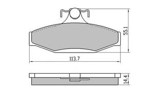 DB1086 E FRONT DISC BRAKE PADS - HOLDEN COMMODORE VB-VS 78-97