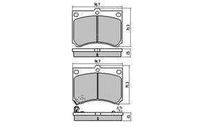 FRONT DISC BRAKE PADS - FORD / MAZDA LASER/323 BG , BJ DB1177 E