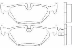 REAR DISC BRAKE PADS - BMW SERIES 3 E36 DB1245 E