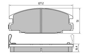 DB1116 E FRONT DISC BRAKE PADS - ISUZU BIG HORN UBS 86-91