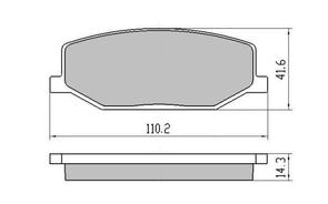 FRONT DISC BRAKE PADS - SUZUKI SJ410,SJ413 4WD 81- DB403 E