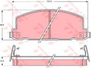 DB395 E FRONT DISC BRAKE PADS - ISUZU RODEO 84-88