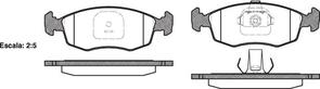 FRONT DISC BRAKE PADS - FIAT PUNTO 99-03