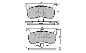 FRONT DISC BRAKE PADS - FORD FALCON EA,EB ED 88-96 DB1109 E