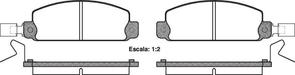 DB234 E FRONT DISC BRAKE PADS - ISUZU KB25  77-88