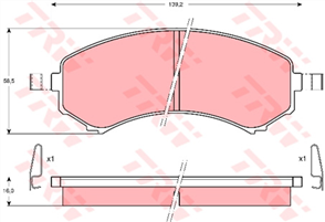 DTEC Brake Pad Set (DB1385)