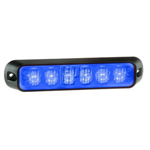 LED Strobe Blue 12 or 24V Permanent Mount