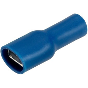 Crimp Terminal Female Blade Blue Insulated 6.3mm - 10 Pce