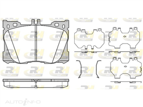 Front Brake Pads  MERCEDES BENZ  C/E/GLC-CLASS 142MM 96.3MM 18MM