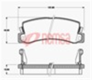 REAR DISC BRAKE PADS - TOYOTA COROLLA AE# 86-01 DB1147 UC