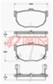 REAR DISC BRAKE PADS - NISSAN BLUEBIRD EU14 97-01 DB1166 E