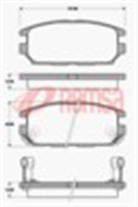 REAR DISC BRAKE PADS - MITSUBISHI CHARIOT N84,94 97-03 DB1238 E