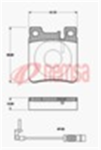 REAR DISC BRAKE PADS - MERCEDES BENZ S CLASS 91-00 DB1241 E