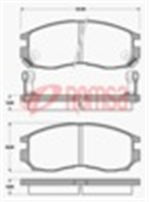 FRONT DISC BRAKE PADS - MITSUBISHI GALANT 91-96 DB1249 E