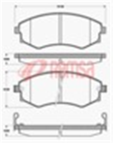 FRONT DISC BRAKE PADS - NISSAN SERENA C23 92-96 DB1263 E