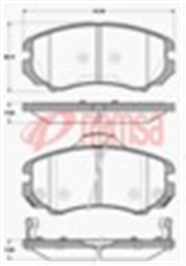 FRONT DISC BRAKE PADS - HYUNDAI ELANT 06-/SONATA 06- DB1504 E