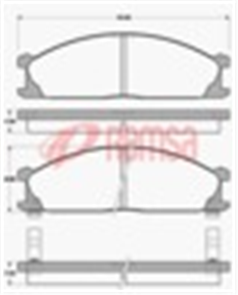 FRONT DISC BRAKE PADS - NISSAN NAVARA D22 4WD 97- DB438 UC