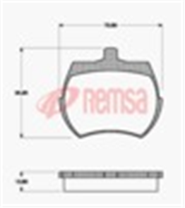 DB815 E FRONT DISC BRAKE PADS - VAUXHALL VIVA 71-72