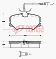 FDB999 E FRONT DISC BRAKE PADS - CIT PEUG REN 306 2.0 ABS 93-97