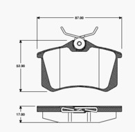 REAR DISC BRAKE PADS - AUDI / VW PASSAT 00-05