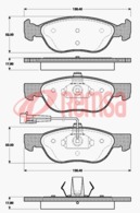 FDB1056 E FRONT DISC BRAKE PADS - FIAT BRAVA,BRAVO 96-01