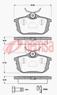 REAR DISC BRAKE PADS - MITSUBISHI COLT 04-12