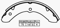 BRAKE SHOES - TOYOTA LANDCRUISER BJ40/42/43-FJ45.F