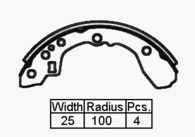 B/S R Maz 626 83-87 200 X 25Mm