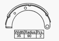 PARK BRAKE SHOES