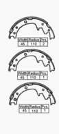 BRAKE SHOES 220X45MM